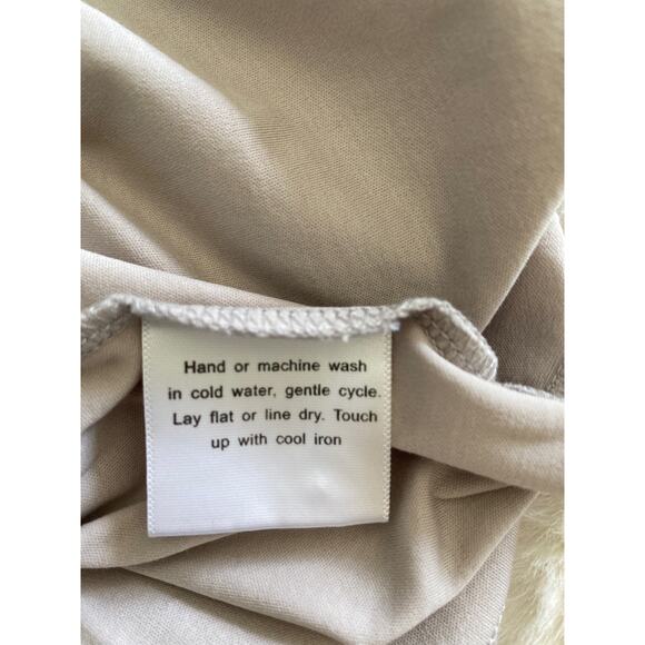 ARI8TO Aristo Eighteen‎ Beige White Collared Golf Shirt Sz XL - Picture 9 of 9